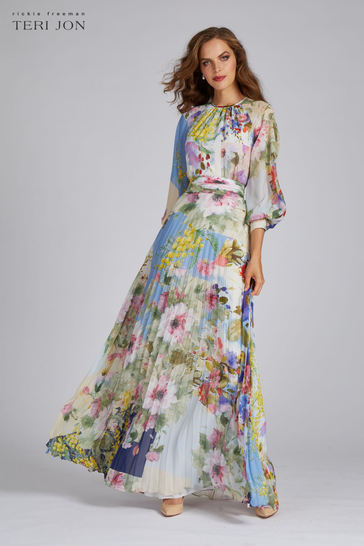Buy Leaf Green Glitter Printed Kalidar Dress Online - W for Woman